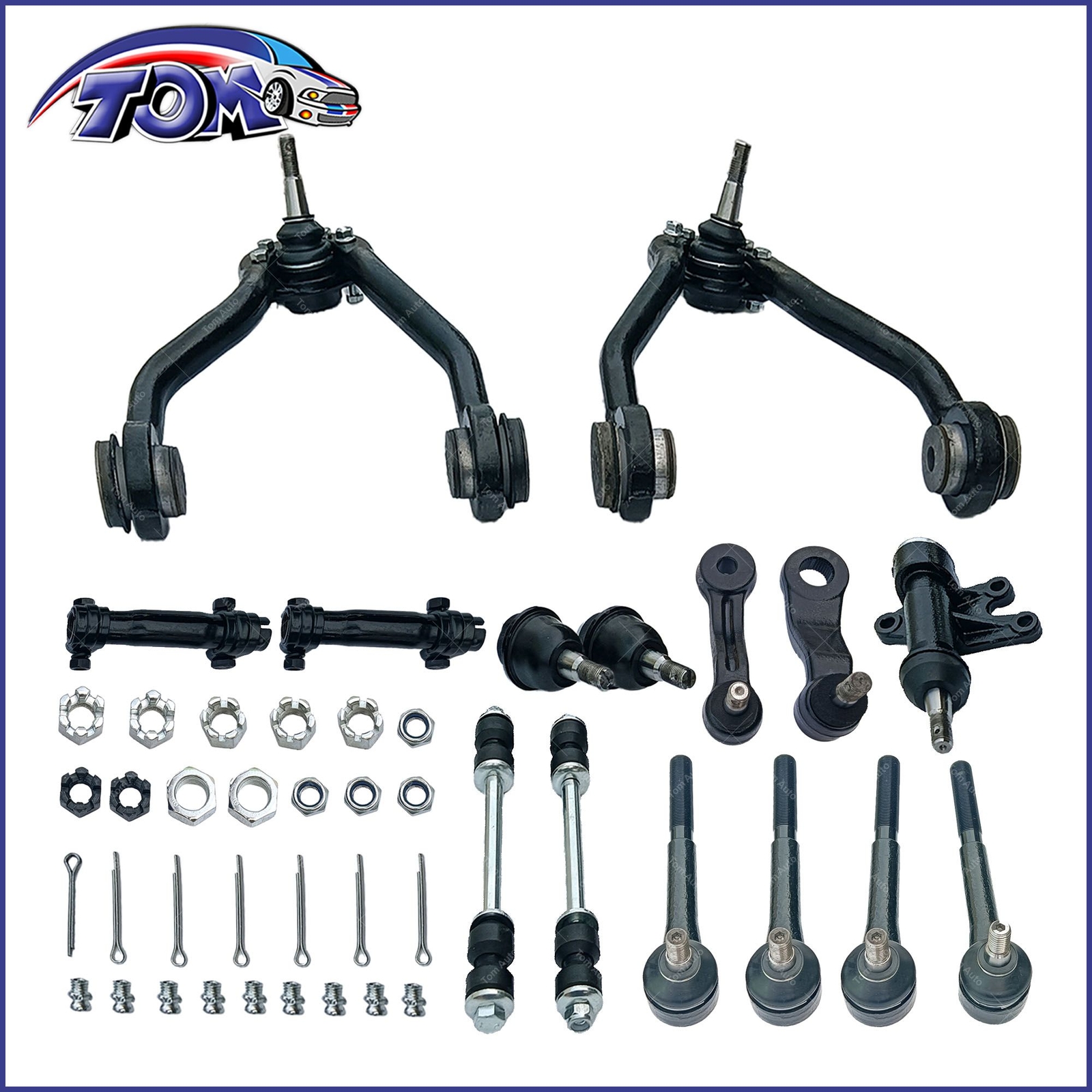Upper Control Arm Tie Rod Sway Bar Kit 15-Piece Front Suspension Kit For GMC /Chevy K1500, Suburban, Tahoe, Yukon 4WD Sway Bars For Chevrolet Tahoe - Foto 8