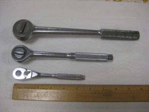 Vintage Unmatched Set Ratchet Socket Wrenches USA - Picture 1 of 13