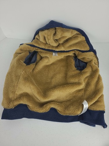 Carter's Kid Blue Full Zip-Up Lined Hooded Sweatshirt Jacket Size 4 Clean - Picture 4 of 10