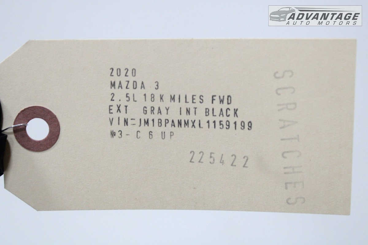 2019-2021 MAZDA 3 RIGHT SIDE DASHBOARD GLOVE BOX STORAGE