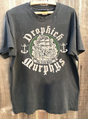 DROPKICK MURPHYS Irish Rover Tour short sleeve charcoal color shirt KV33961