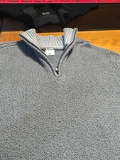 MEN'S COLUMBIA XCO LONG SLEEVE PULLOVER GRAY RIBBED SWEATER.SIZE LARGE