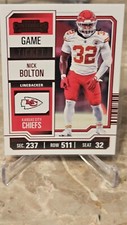 NICK BOLTON RED SP CONTENDERS GAME TICKET FOOTBALL 2023 NFL KANSAS CITY CHIEFS