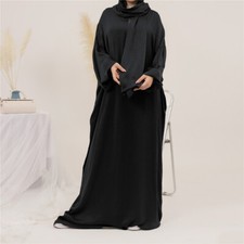 Muslim Women Abaya Dubai Kaftan Long Dress Maxi Robe Ramadan Islamic Turkey Gown