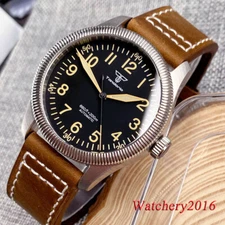 39mm Tandorio Watch For Men Black Dial Japan NH35 PT5000 Automatic Mechanical