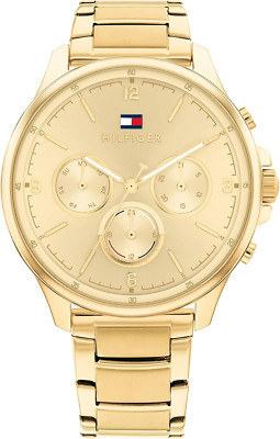 Tommy Hilfiger Scarlett Ionic vendre Plated Thin Gold Steel Gold Dial Women'S Watch