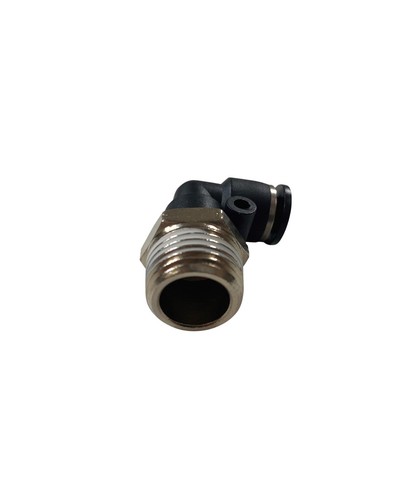 1/4" Tube OD x 3/8" MNPT Brass Composite 90° Elbow Push-in - Picture 2 of 3