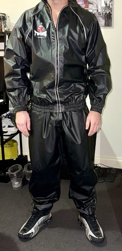 TWINS SPECIAL UNLINED VINYL PVC SHINY BOXING MMA MUAY THAI SAUNA SUIT - SIZE XL