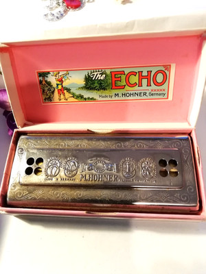 M. Hohner The Echo Harp  Vintage Mundharmonika mit Originalbox Germany