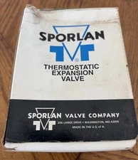 SPORLAN SVE5GA Thermostatic Expansion Valve 1/2" Inlet: 7/8" Outlet NOS NIB