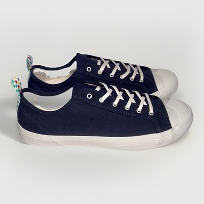 You Must Create YMC Herren Sportschuhe Turnschuhe Gr. 11 Navy Low Top Canvas Spitze Neu