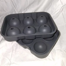 Large Round Ice Ball Maker Silicone Ice Cube Tray for Whiskey Cocktails Bourbon