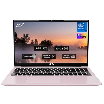 NIMO 15.6'' Laptop Intel Pentium 4 Cores N100 Computer 8GB RAM 128GB SSD WiFi 6
