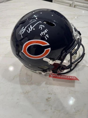 Brian Urlacher signed full size authentic /hof inscribed Fanatics