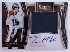 2023 Panini Prizm Rookie Patch Auto Tanner McKee /75 Eagles RC