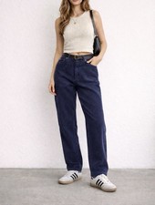 LEVI S Vintage Navy Blue Women s Corduroy Pants Sz 15 Inseam 32 Unisex EUC
