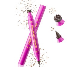 2-in-1 Waterproof Freckle Stamp Pen for Natural-Looking Makeup, Light Brown