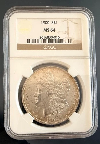 1900 P NGC MS64 Morgan Silver Dollar with nice toning around rim