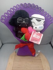 STAR WARS DARTH VADER  STORMTROOPER 13" Valentine's Plush Bouquet 2025 Free SP