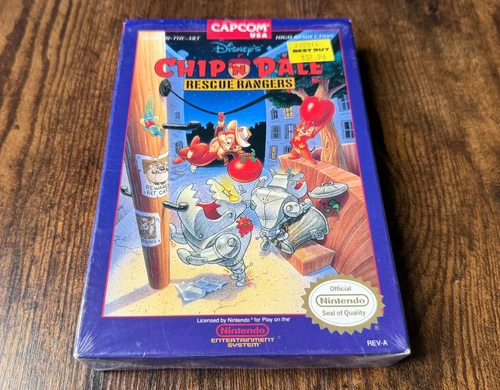 disney Chip n Dale Rescue Rangers complete in box seal nintendo nes factory MINT