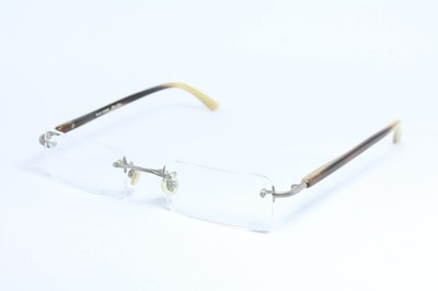 DESIGN NATURELL 2/1 C 025P Horn Titan Brille Eyeglasses Glasögon Randlos