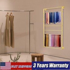 10 Tiers Modern Wall Mounted Scarf Tie Display Rack Towels Storage Rack Shelf