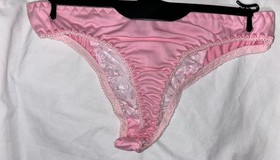 Vintage Y2K Jolie Intimates Pink Bikini Thong Panties Size 6 M