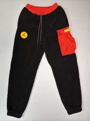 Jordan Essentials Mountainside Statement Fleece Pants Jogger Black/Red Size S