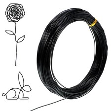 98 Feet Black Craft Wire Bendable, 1mm 18 Gauge for Jewelry
