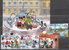 Lesotho Timbre Yvert 780/83+H,54 ** MNH Walt Disney