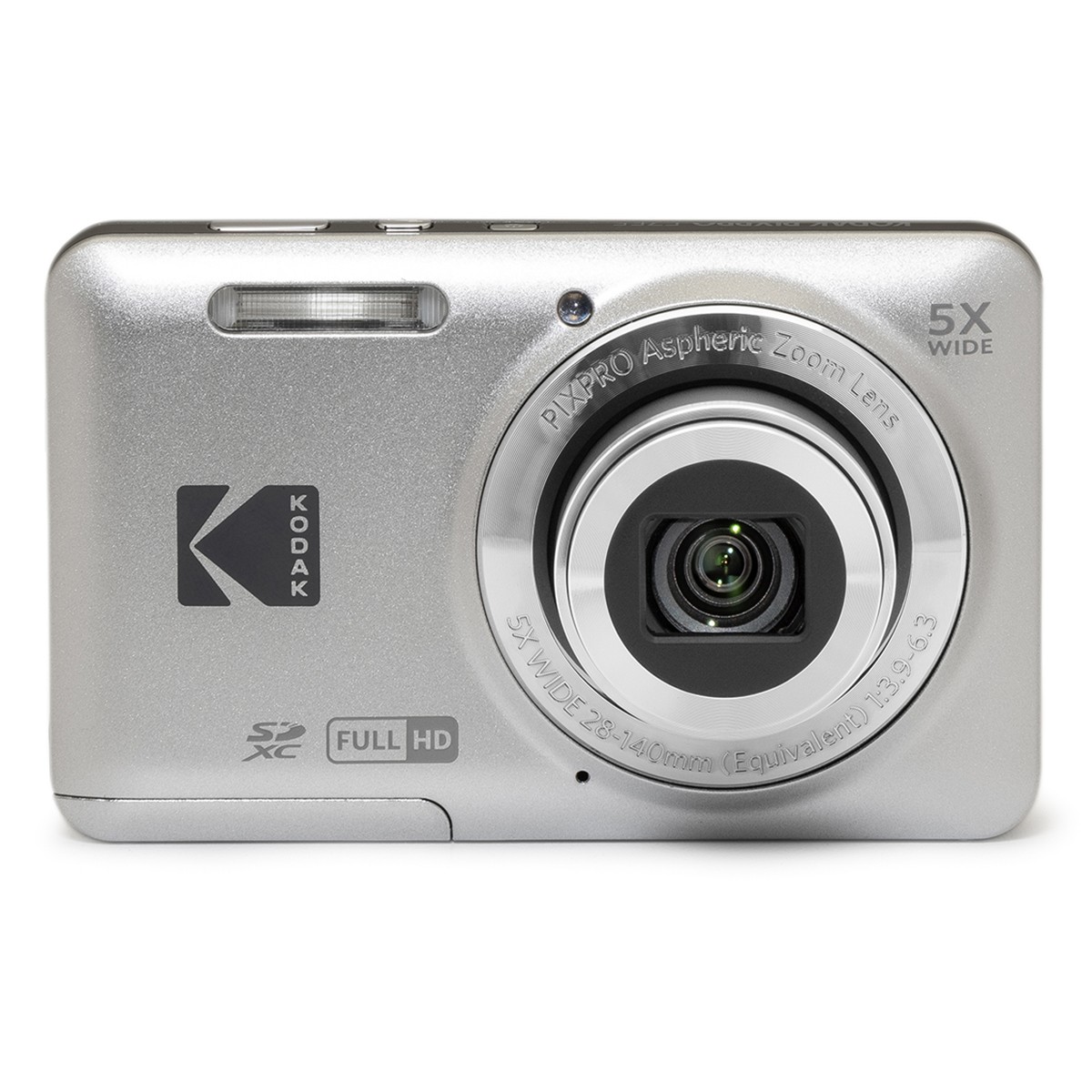 Kodak PIXPRO FZ55 Friendly Zoom Digital Camera, Silver, With SD