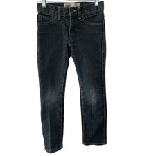 Levis 510 Skinny Jeans Girls Size 8 Regular 24x22 Dark Wash Stretch