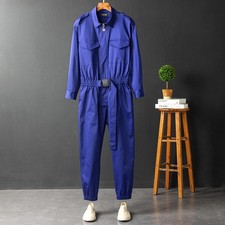 Men's Work Hip-hop Casual Jumpsuit Autumn Multi Pocket Suit Long Sleeved Suit