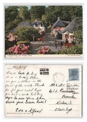 Postkarte - Cockington Forge, Torquay, Devon - verschickt 1981