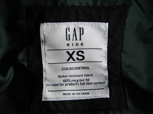 Gap Boys Black Green Zip Puffer Vest - Boys Size XS 4-5 -Straight Easy Fit - NWT - Picture 8 of 17