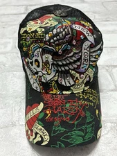 Christian Audigier Don Ed Hardy Hat Cap Snap Back Love Kills Trucker Mesh Jewels