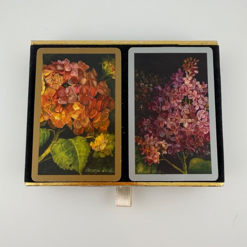 Vintage Congress Kathryn White Floral Playing Cards Double Deck COMPLETE - Picture 11 of 16