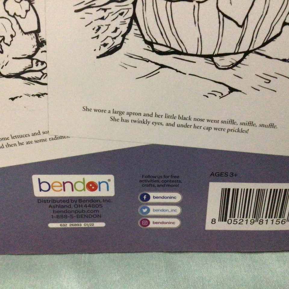 Сказка о кролике Питере раскраска книга Беатрикс Поттер супер книга для цвета новый - Изображение 3 из 4