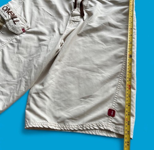O’Neill Y2K Vintage Beige Cargo Swim Trunk Short Surfer Men’s 32x12 - Picture 6 of 8