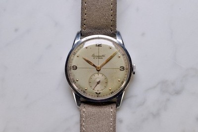 RARE Cyma Chronometer 'Calatrava' - Vintage Caliber 216 - Sector Dial Leaf Hands