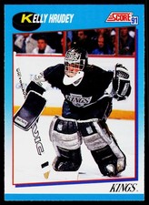 Kelly Hrudey, 1991-92 Score Canadian Bilingual, #451, Los Angeles Kings,