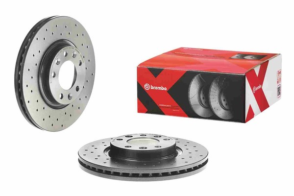 2X Bremsscheibe Xtra Line - Xtra Brembo 09.8303.1X FüR 407 607 Peugeot 508 9D 9U-image