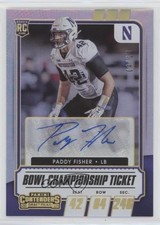 2021 Contenders Draft Picks Bowl Championship Ticket 4/10 Paddy Fisher Auto 0c6