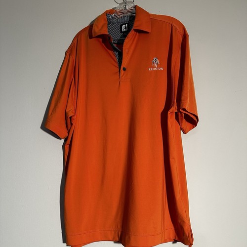 Polo Golf Uomo Footjoy FJ Athletic Fit Arancione Taglia XL