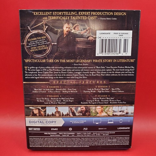 Black Sails The Complete Series Collection 2014 Blu-ray Slipcover Season 1 2 3 4 - 第 3/3 張圖片