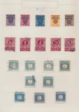 XE76107 Kroatien Ziffern Steuermarken feines Lot MH / gebraucht