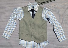 Nautica 4 Piece Set Pants Shirt, Vest, Tie Size 6 NWOT