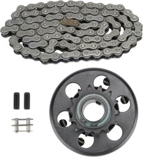 Go Kart Clutch 1" Bore 14 Tooth with 40/41/420 Chain, 1" Bore 14T with Chain