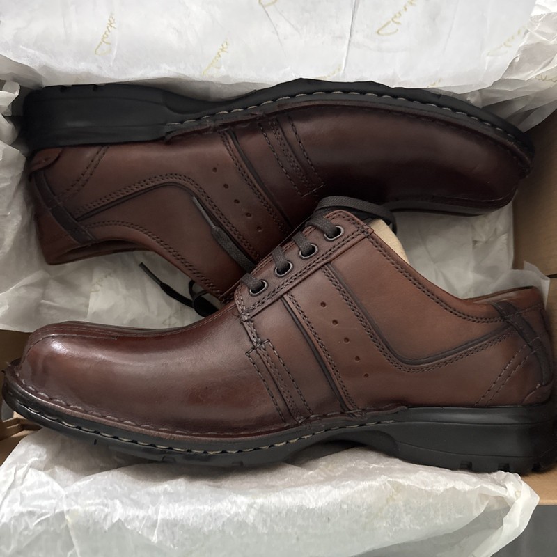 Clarks Touareg Brown Oxford Men's Shoes 70852 Size 10 W Wide Comfort Leather