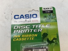 Casio TR-18BK-S Disc Title Printer Thermal Ink Ribbon Black   Rare - Free S/H